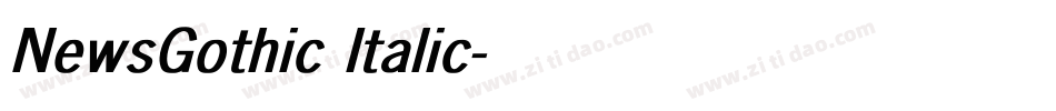 NewsGothic Italic字体转换